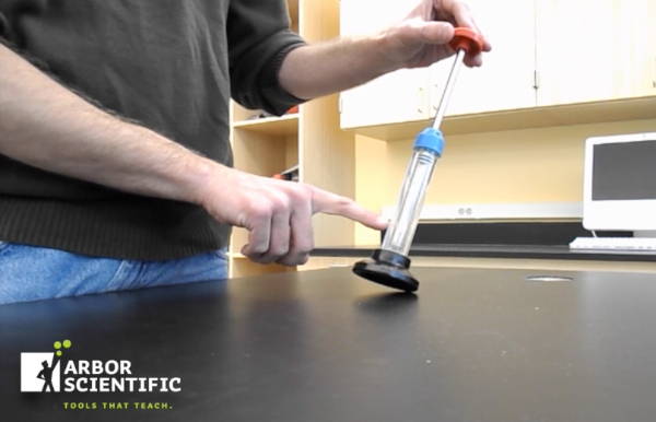 Another great way to show energy conservation, and connect to thermodynamics concepts, is the Fire Syringe.
