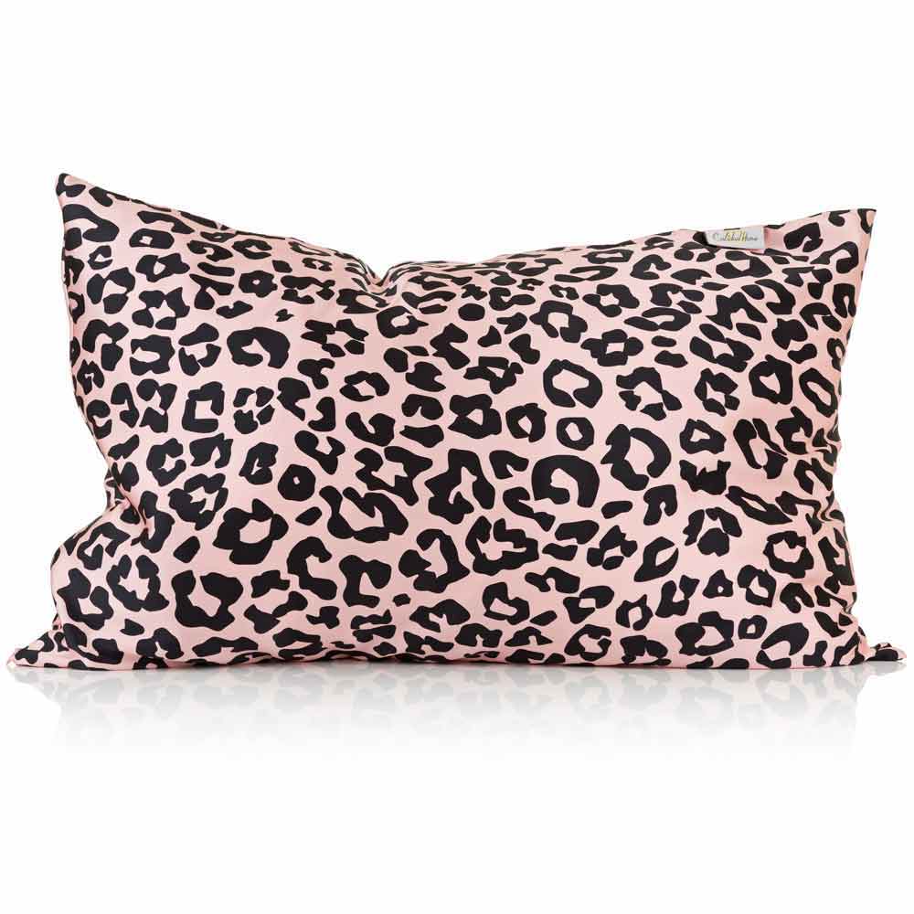 a leopard print silk pillowcase