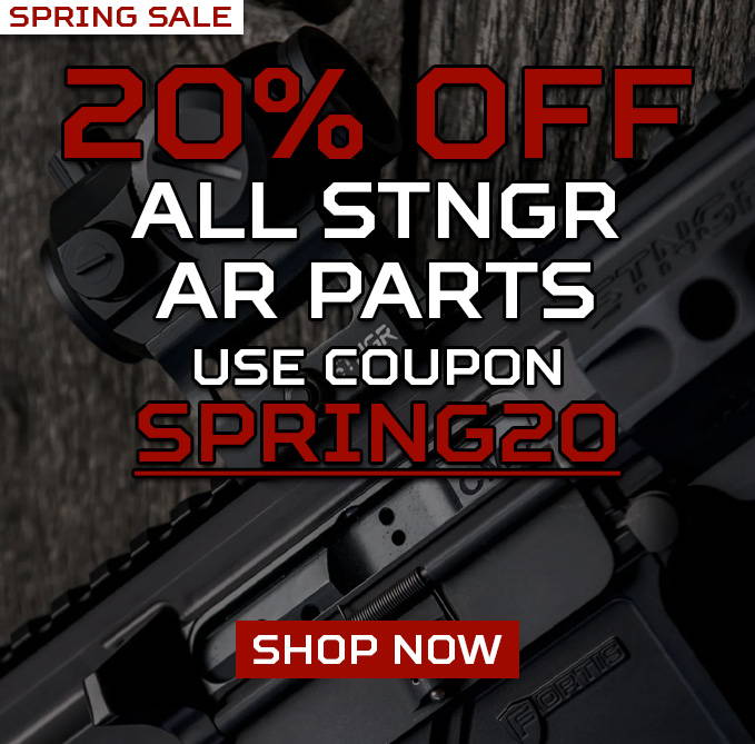 20% off STNGR AR Parts - Spring Sale