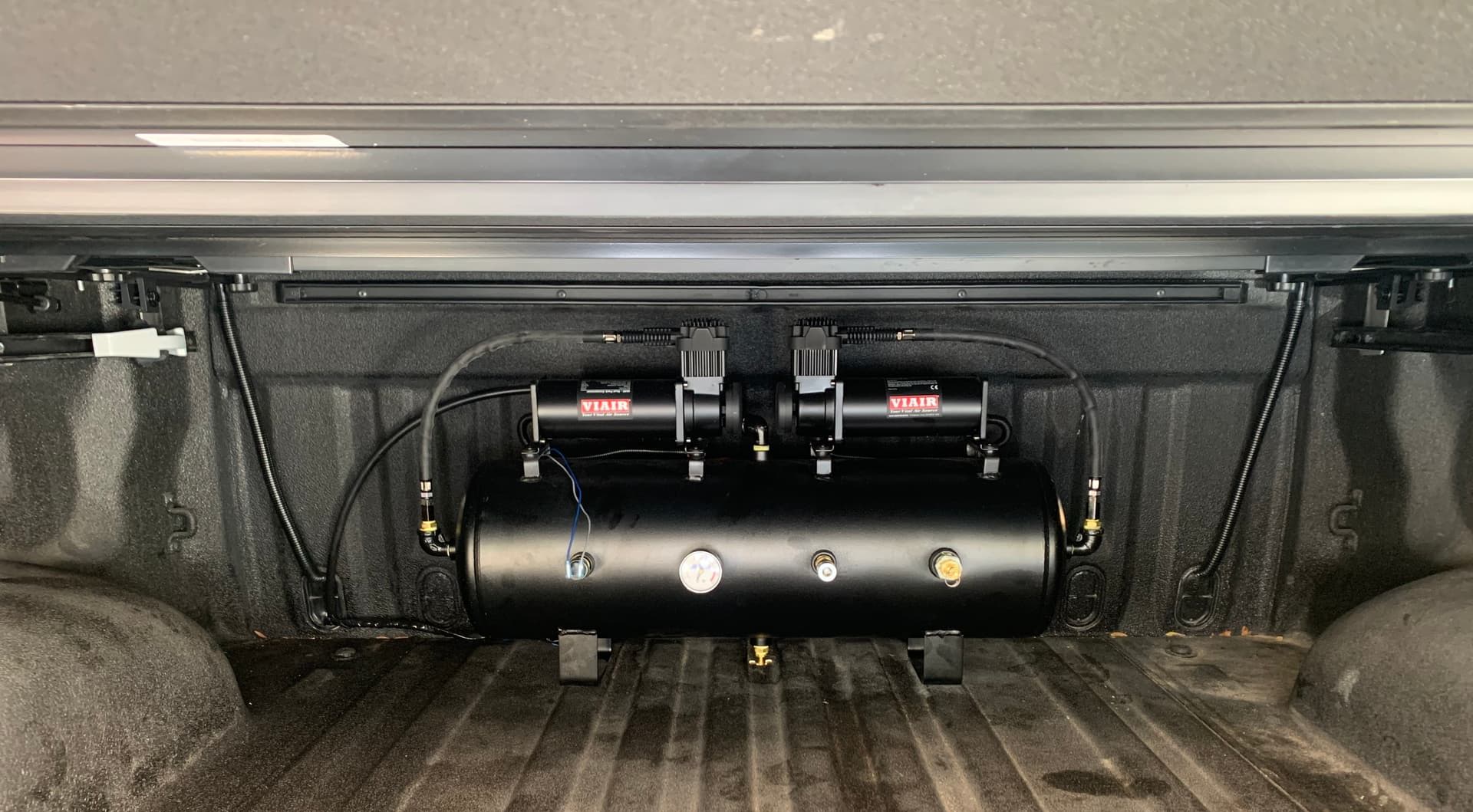 2020 Toyota Tundra with Conductor’s Special 844 Nightmare Edition Train Horn Kit installed