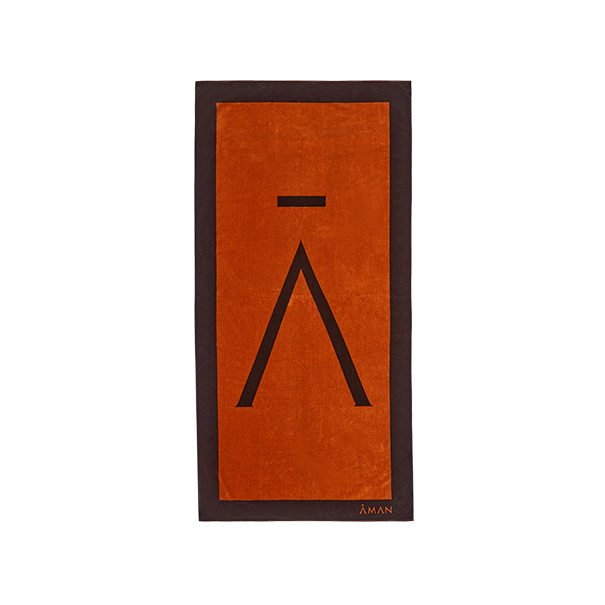 A Logo Beach Towel - Orange