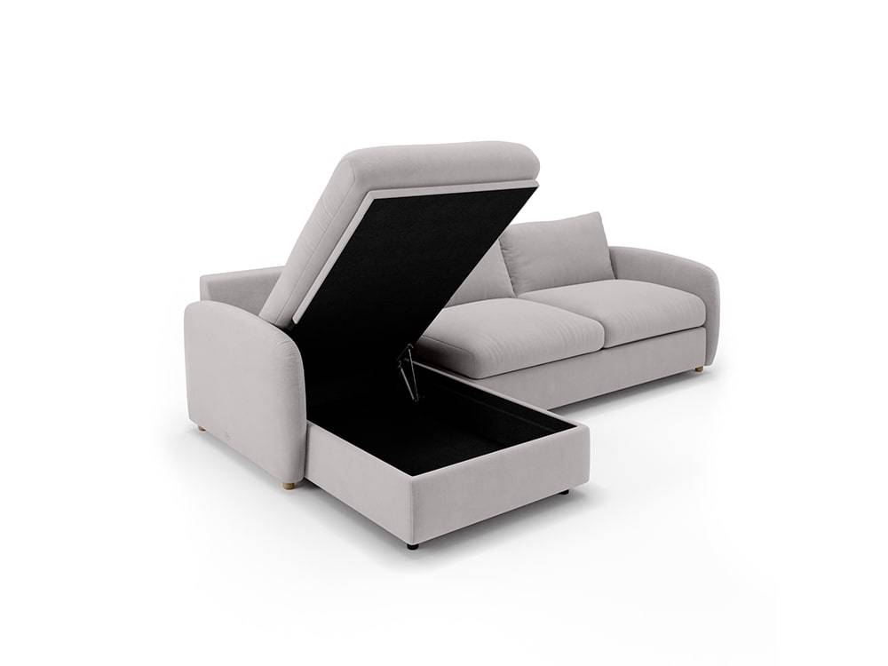 stylish grey chaise corner sofa with storage