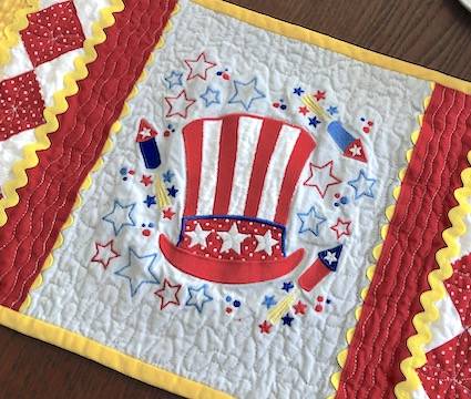 Uncle Sam Table Runner for the Fourth