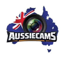 Logo of AussieCams with Australian flag and camera graphic.