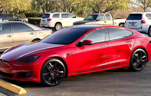 Powder coated Tesla wheel