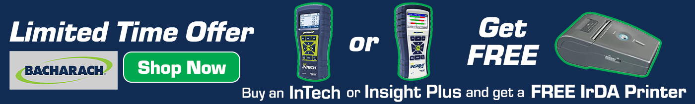 Free wireless printer with purchase of Bacharach Intech or Insight Plus