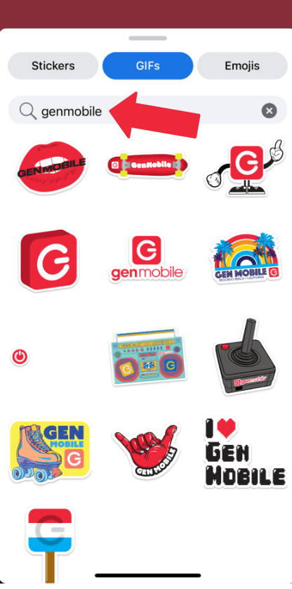 Search Gen Mobile Facebook Story Stickers
