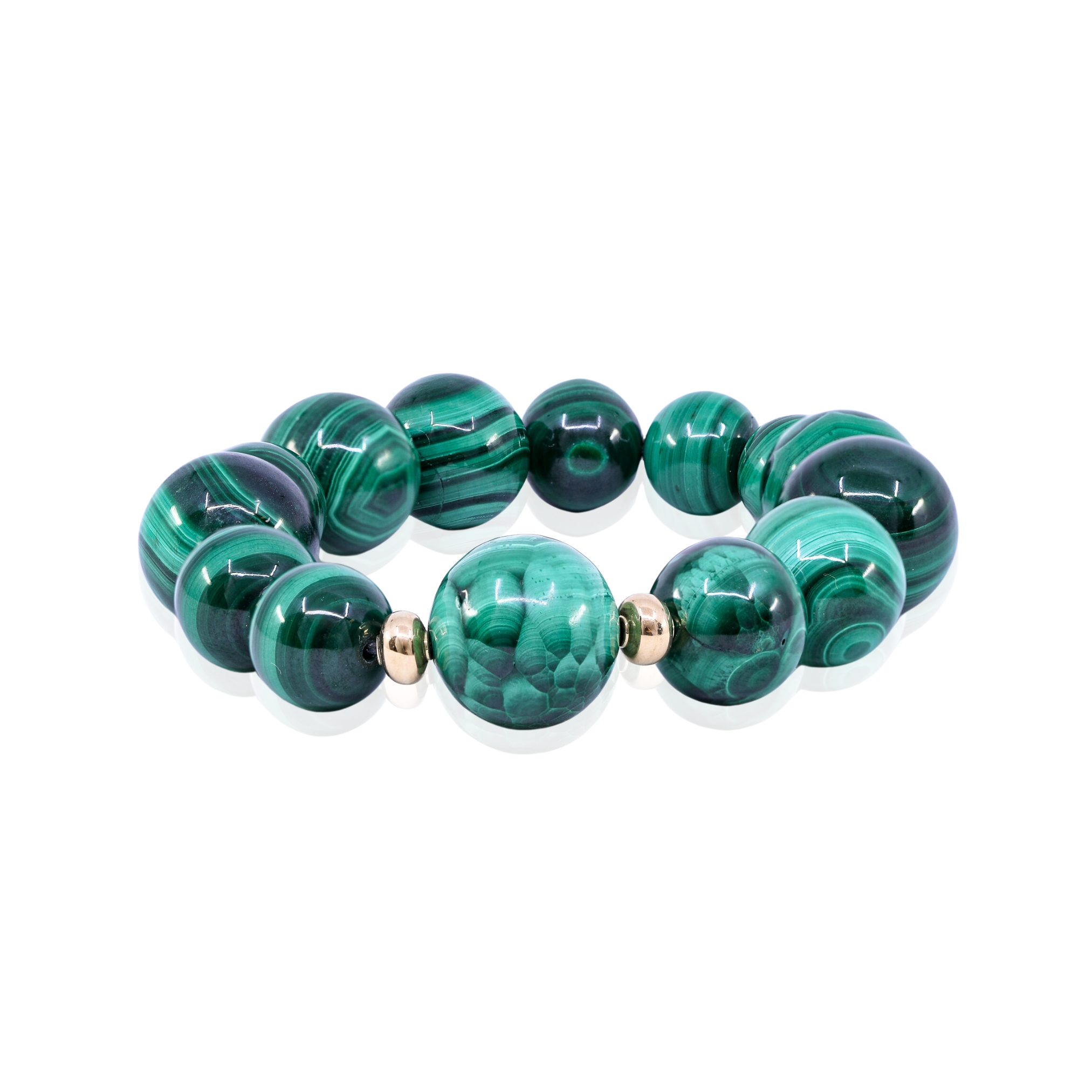 malachite bead bracelet by Nina