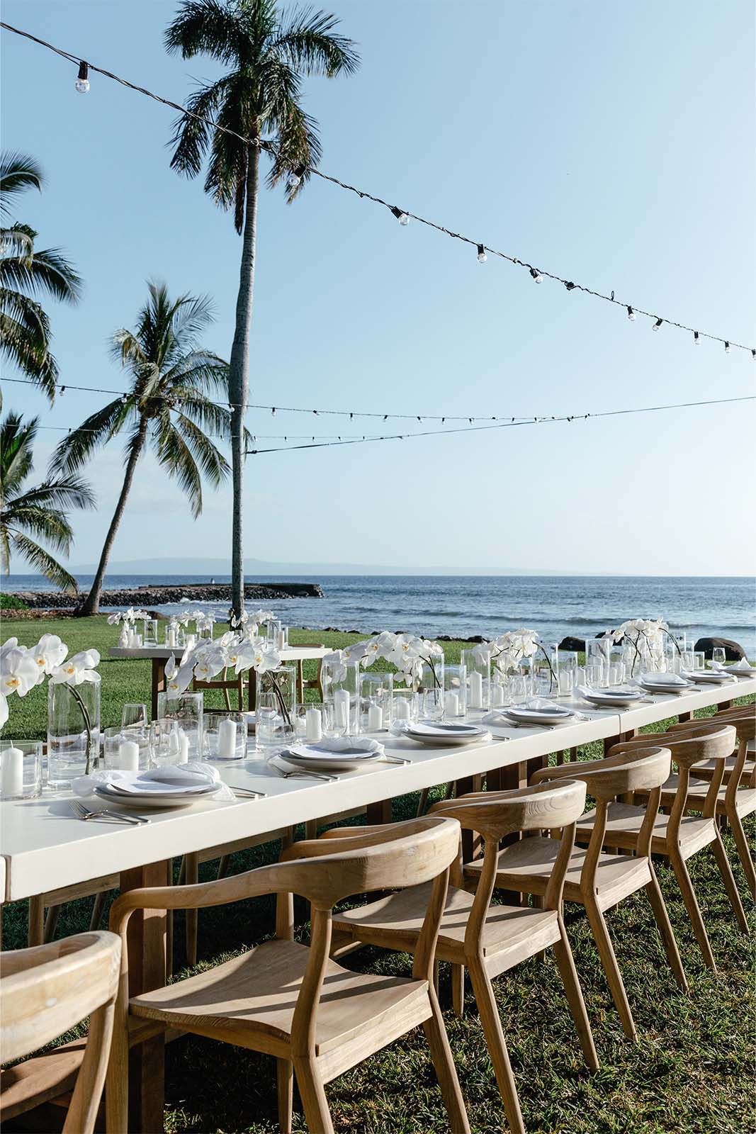 Table layout in Maui, Hawii
