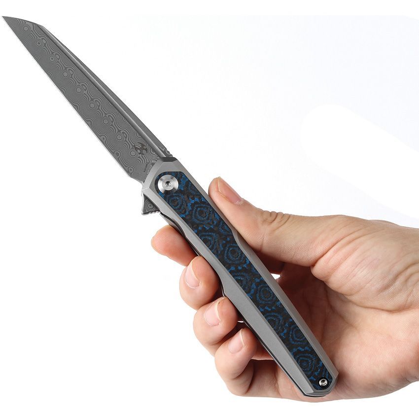 Kansept Arcus Damascus Titanium Folding Knife