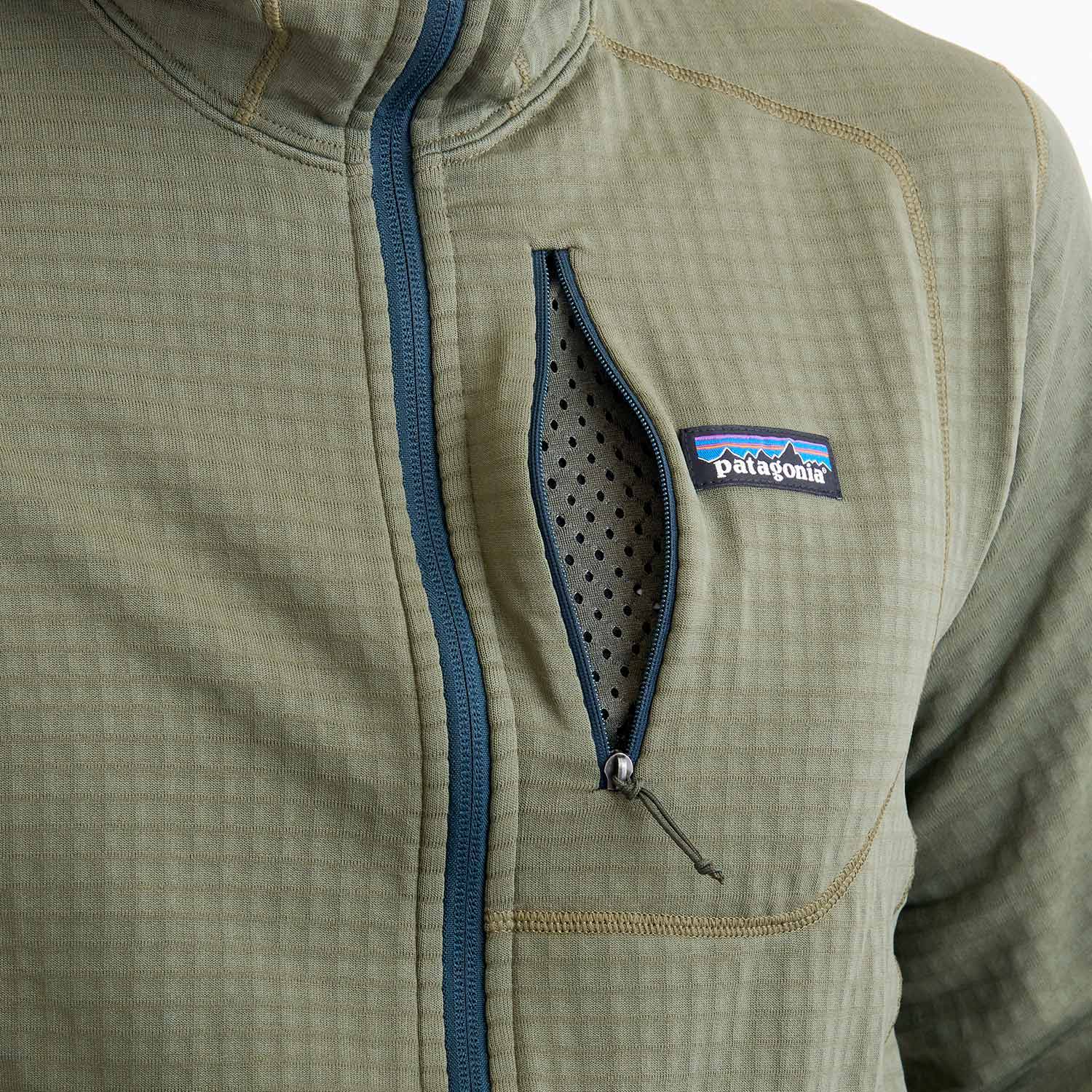 patagonia（パタゴニア）/R1フルジップフーディ/カーキ/MENS
