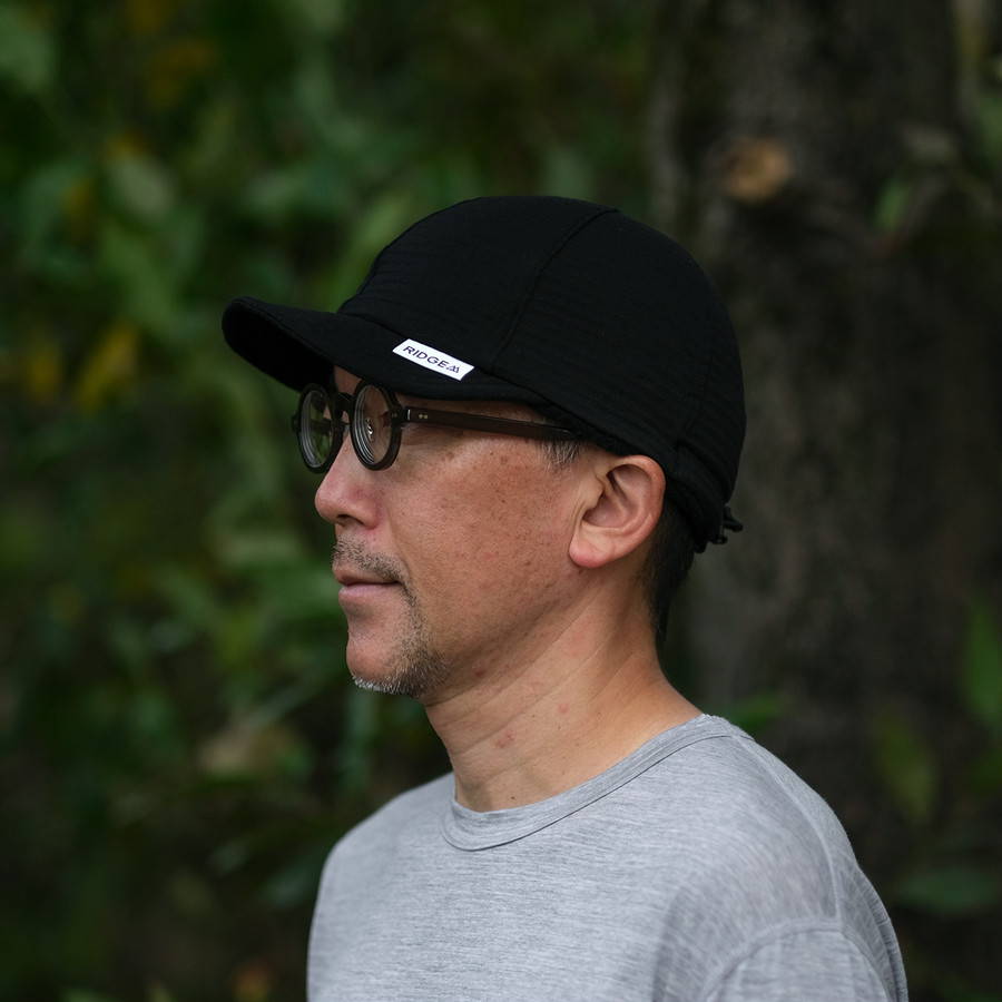 RIDGE MOUNTAIN GEAR（リッジマウンテンギア）/グリッドメリノ イヤマフキャップ/ブラック/UNISEX