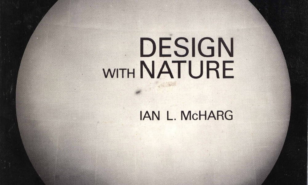 Ian McHarg Design with Nature book cover with circle moon shape