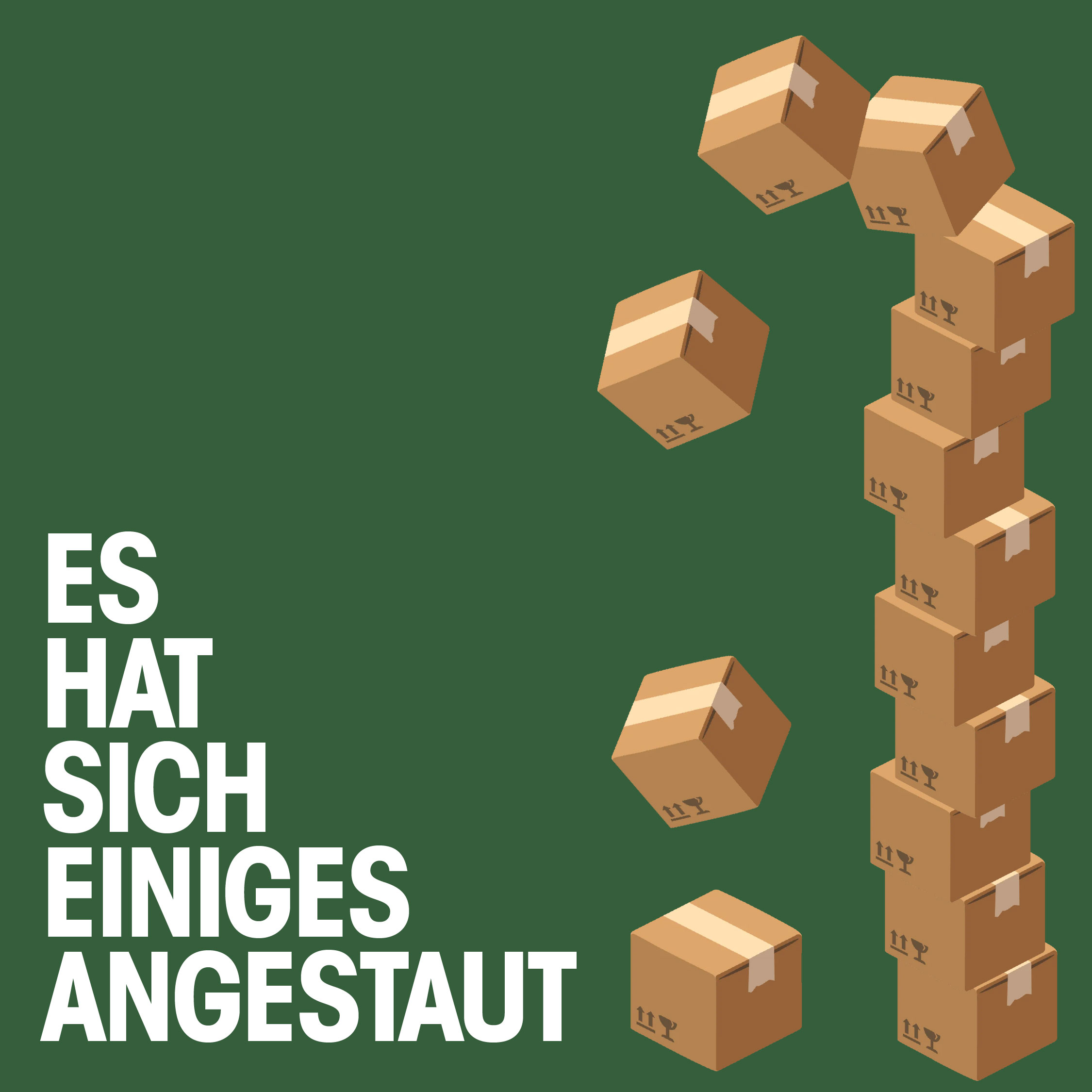 Stacked boxes with text: 