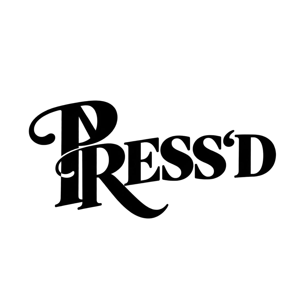 A simple black silhouette of a tree with a detailed trunk and branches.