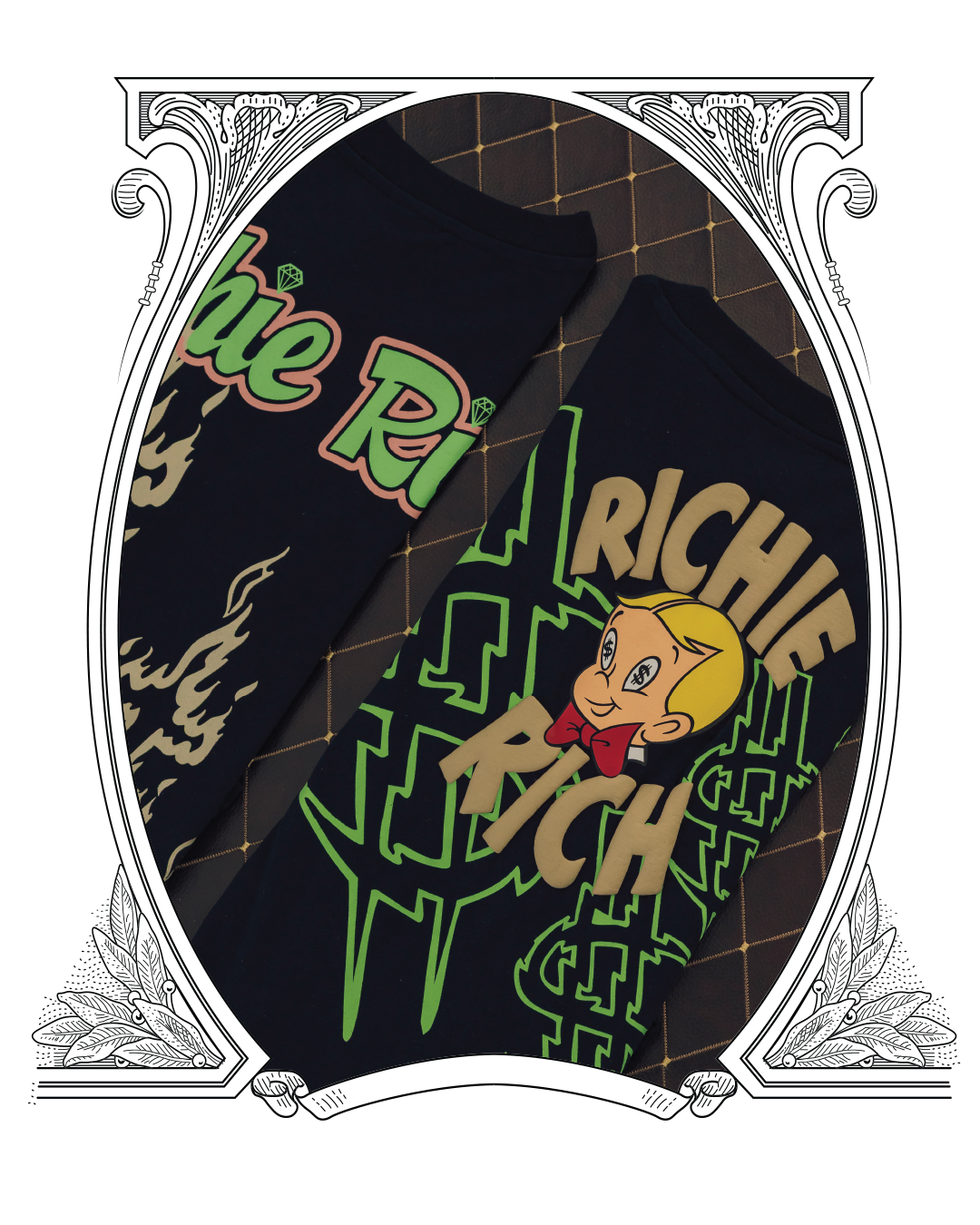 Two t-shirts featuring 