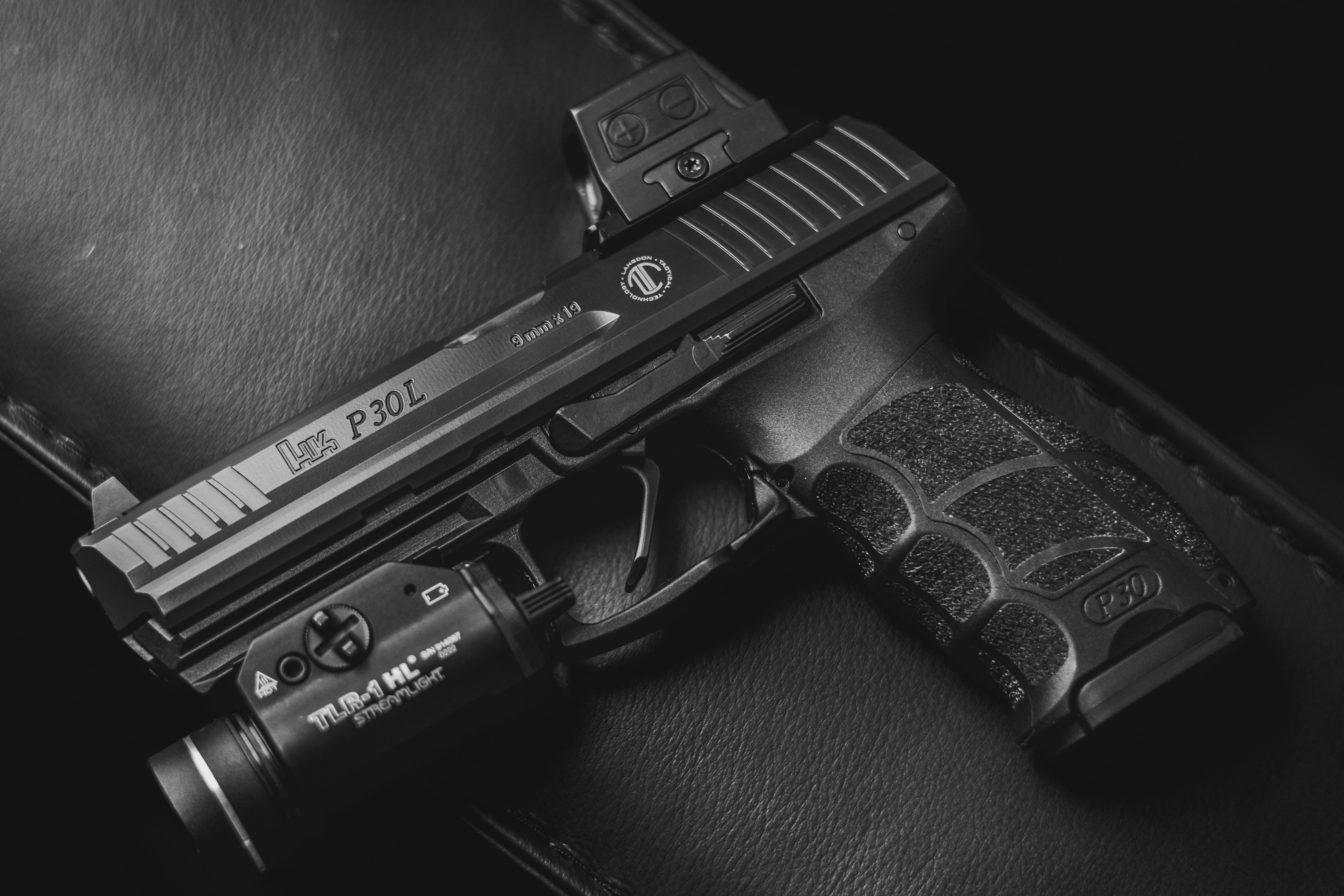 LTT P30L With LTT Laser Engraving, LTT Low RDO Cut, Gray Guns Flat Trigger