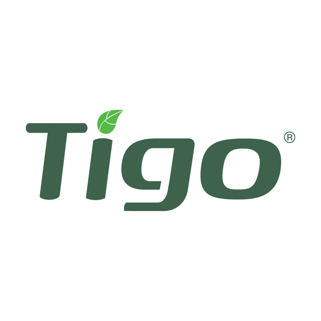 Logo of Tigo, featuring green text and a leaf symbol.