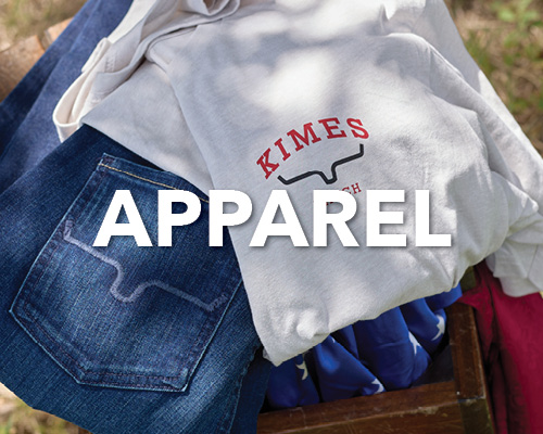 Clothing items displayed with the word 