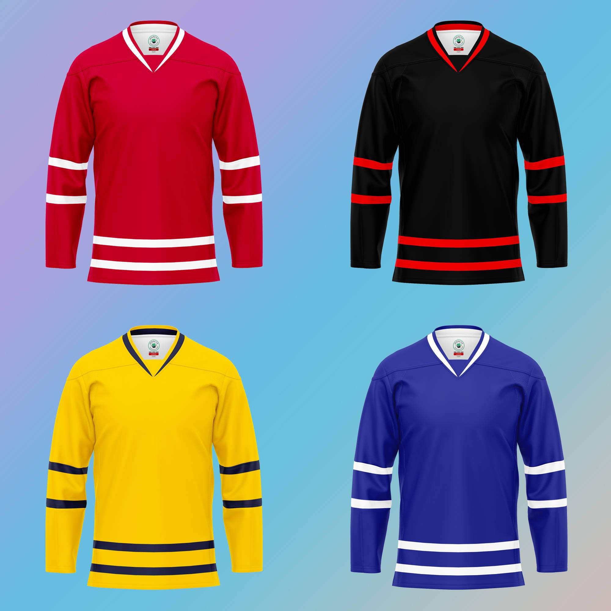 Lace Neck Hockey Jersey Mockup designs, themes, templates and
