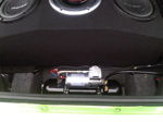 Trunk Pioneer subwoofer enclosure air compressor tank Rajiv's 2008 Chevrolet Corvette Conductor's Special 228H train horn kit customer install gallery photo 4