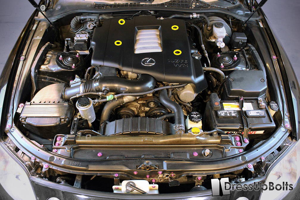 Lexus SC300/SC400 (1998-2000) 1UZ-FE VVTi Titanium Dress Up Bolts Engine Ki...