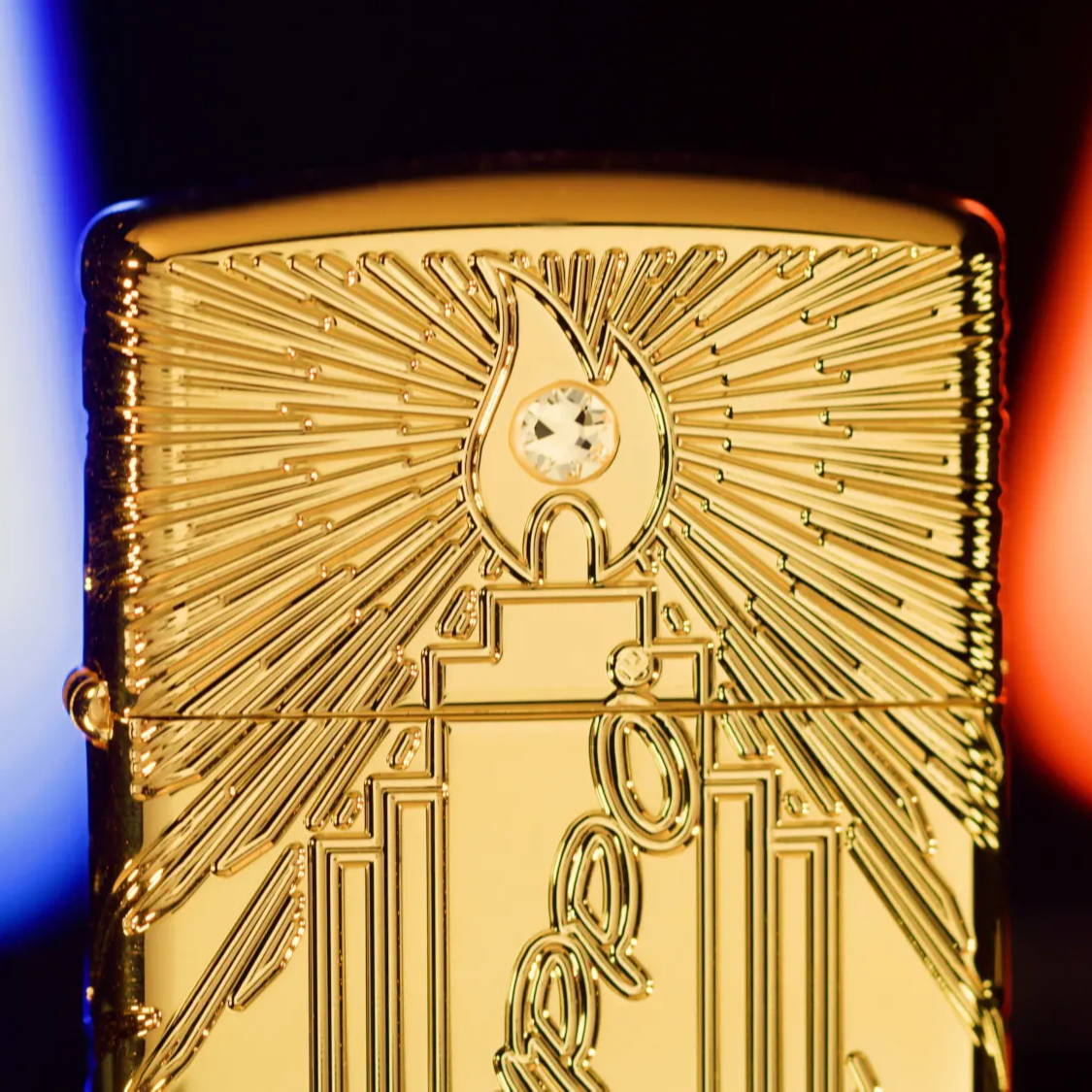 Close up shot of the crystal on the Lights At All Times Design Collectible.