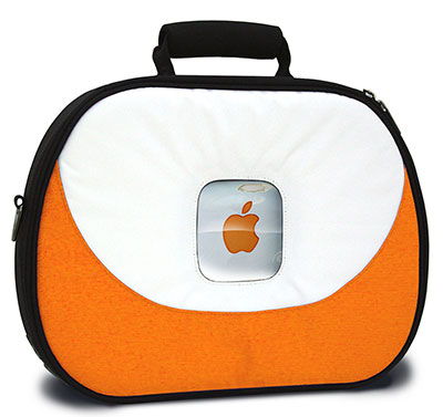 Original MacCase iBook Case shown in Tangerine