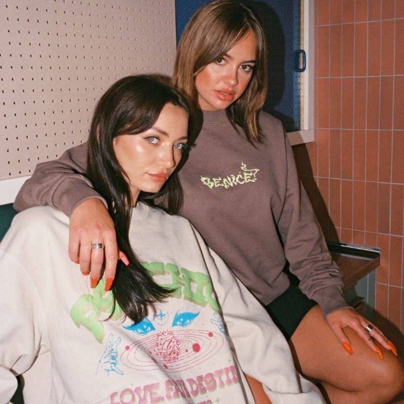 two female models in no vacancy apparel