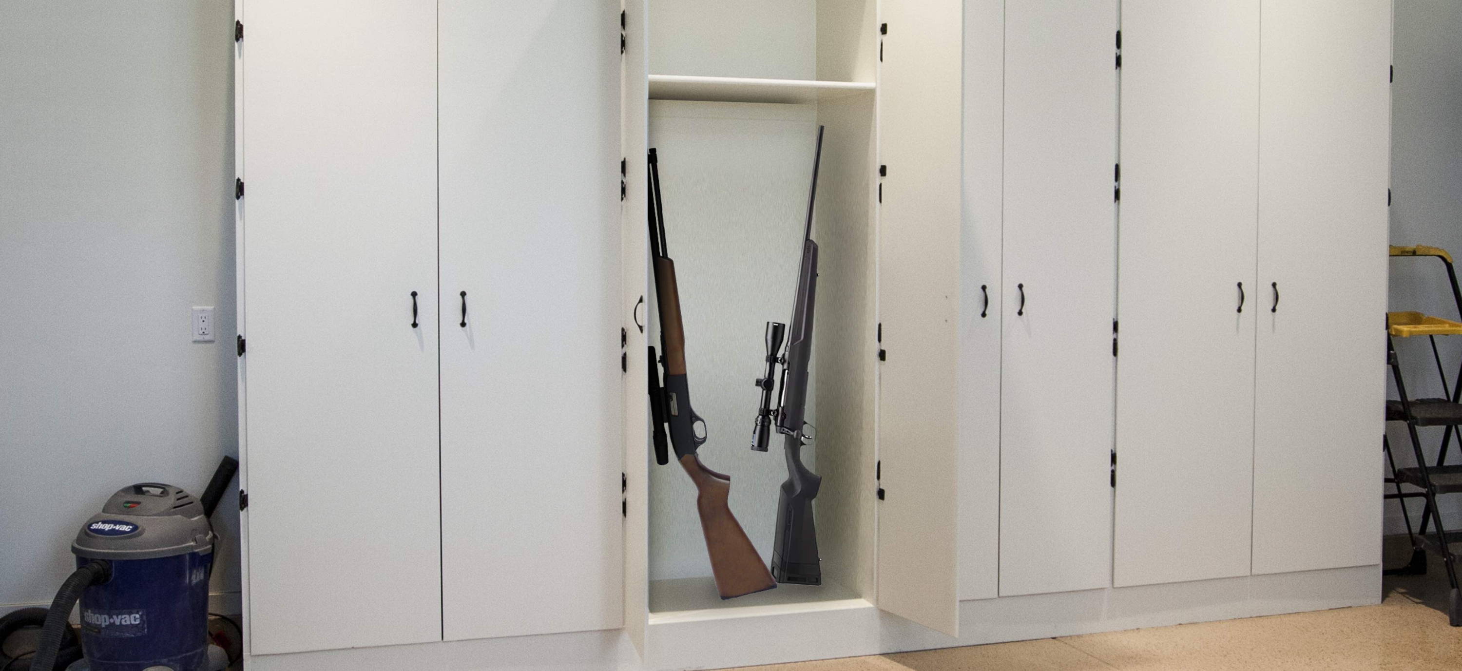 Guns in Garage Closet