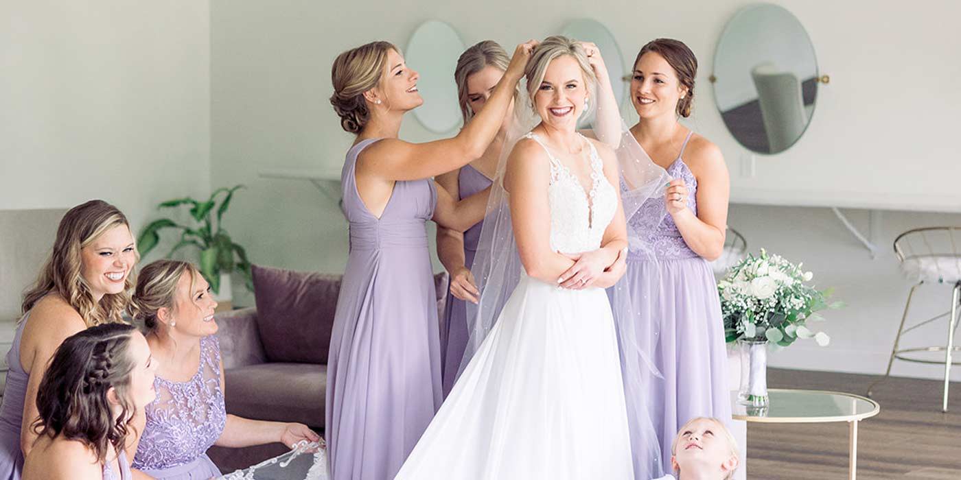 French Lilac Bridesmaid Dresses Kennedy Blue Real Wedding