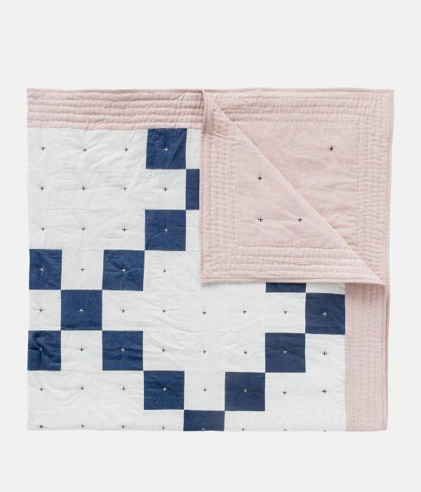 An image of The Campbell Collection Rani Quilt in Vintage Indigo.