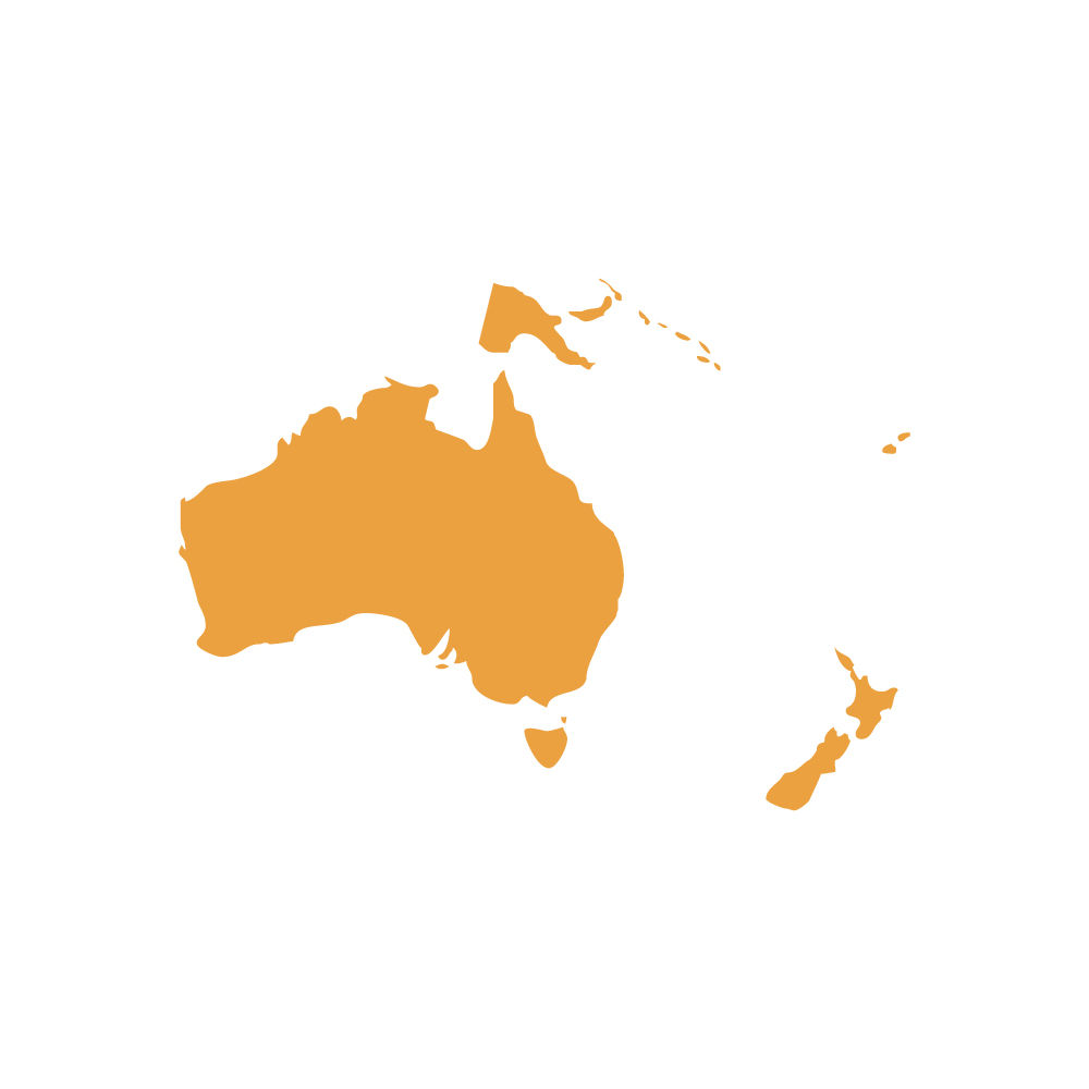 Graphic of Australia and New Zealand
