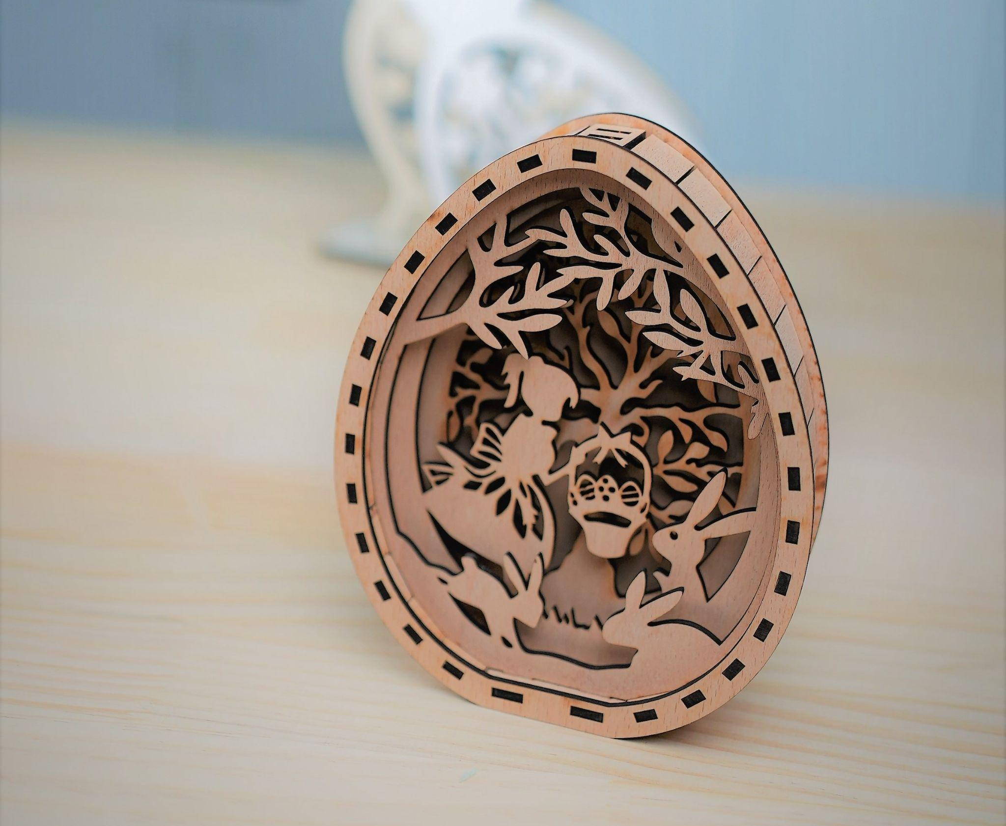 Laser Cut Openwork Easter Bunny models 2