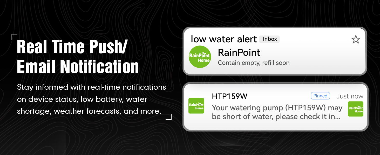 Real-time notifications for water alerts and updates.