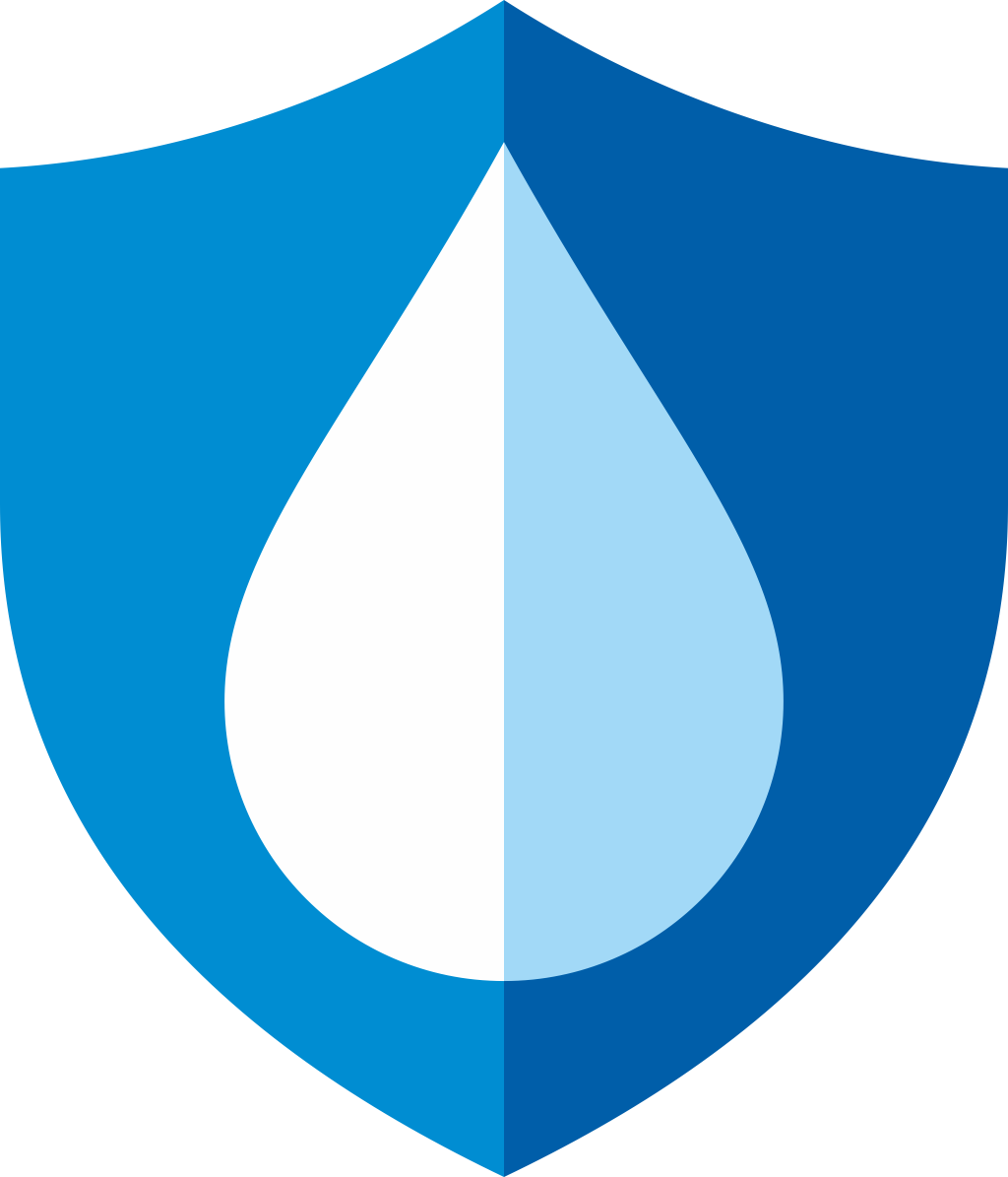 Shield with drop icon