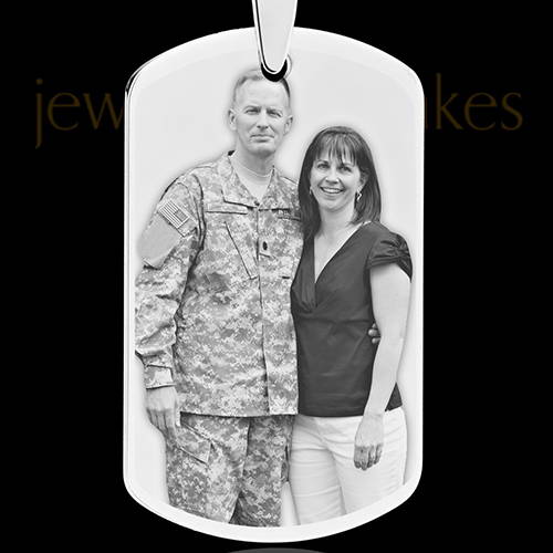 Stainless Steel Photo Engraved Dog Tag