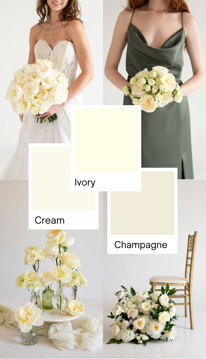 ivory garden rose mini board