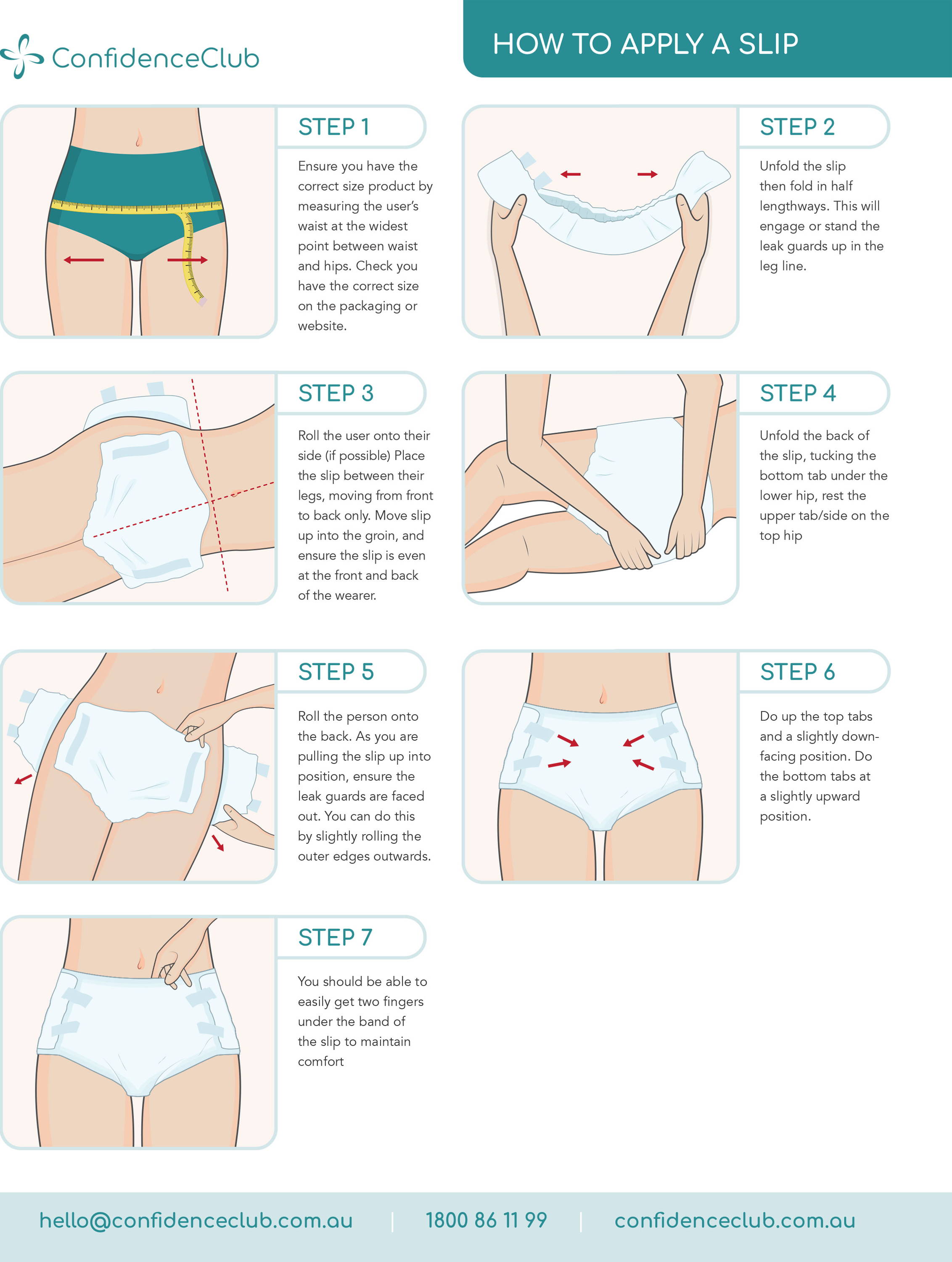 How to put on incontinence pads