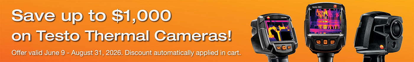 Save up to $1,000 on Testo Thermal Cameras!