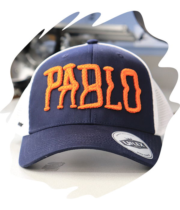 Navy trucker cap with 
