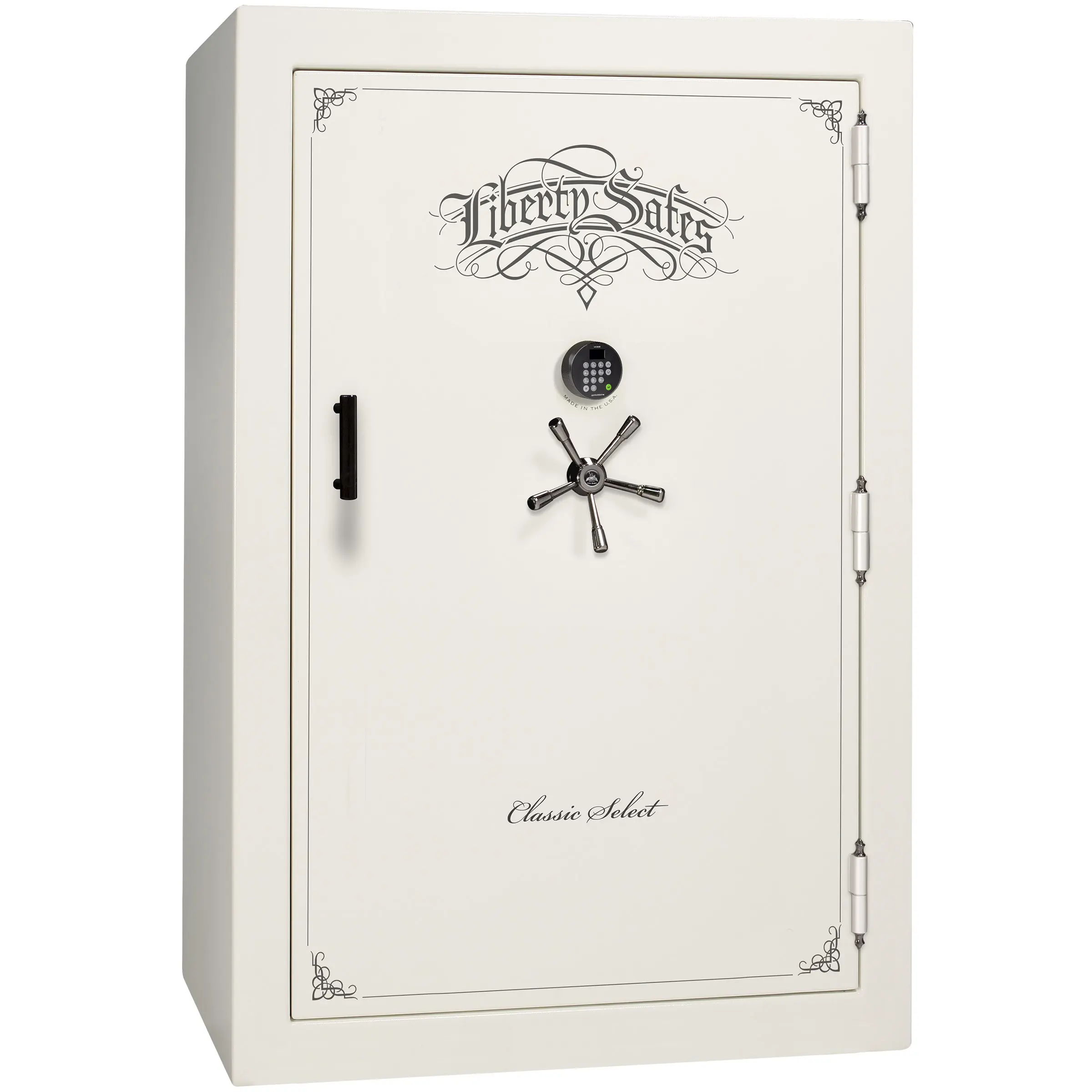 Liberty Classic Select Wide Body Safe in White Gloss with Black Chrome Electronic Lock