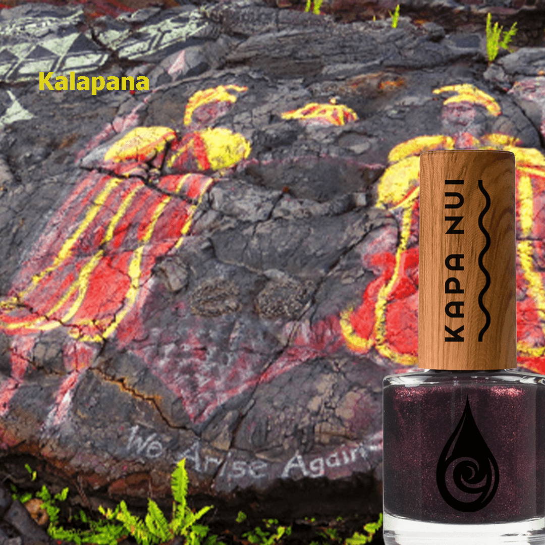 kalapana toxin free nail polish on lava rock