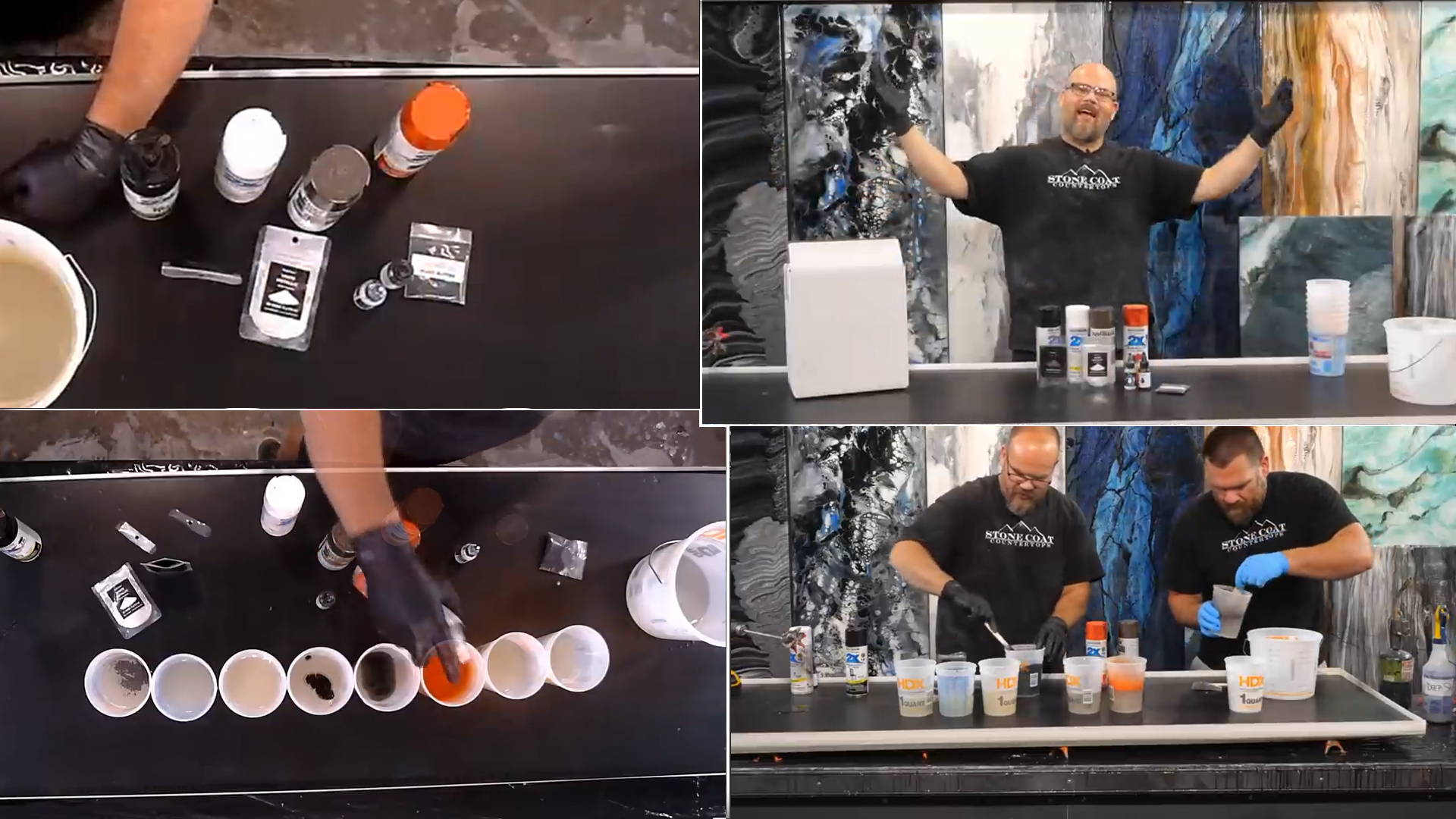 Step 1: Mixing Additives - Combine metallic powders, spray paints, and dyes for your epoxy project.