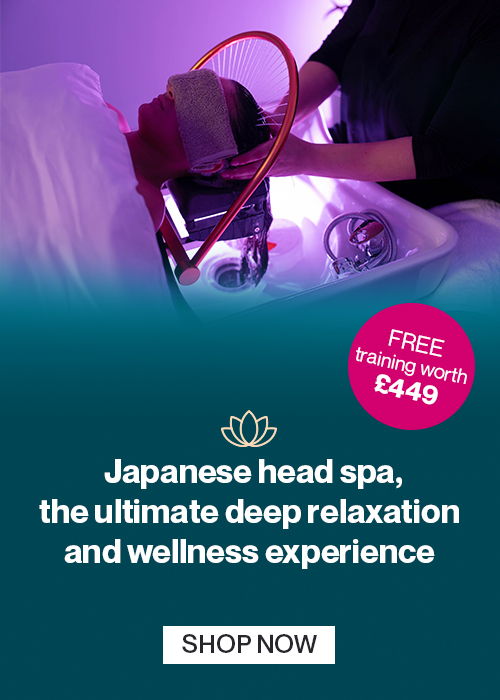 Japanese head spa, the ultimate deep relaxation and wellness experience. Free training worth £449.
