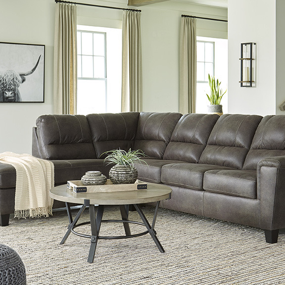 Brown Sectional with White Coffee Table for Living Room - Shop Now | Ashley Furniture Homestore
