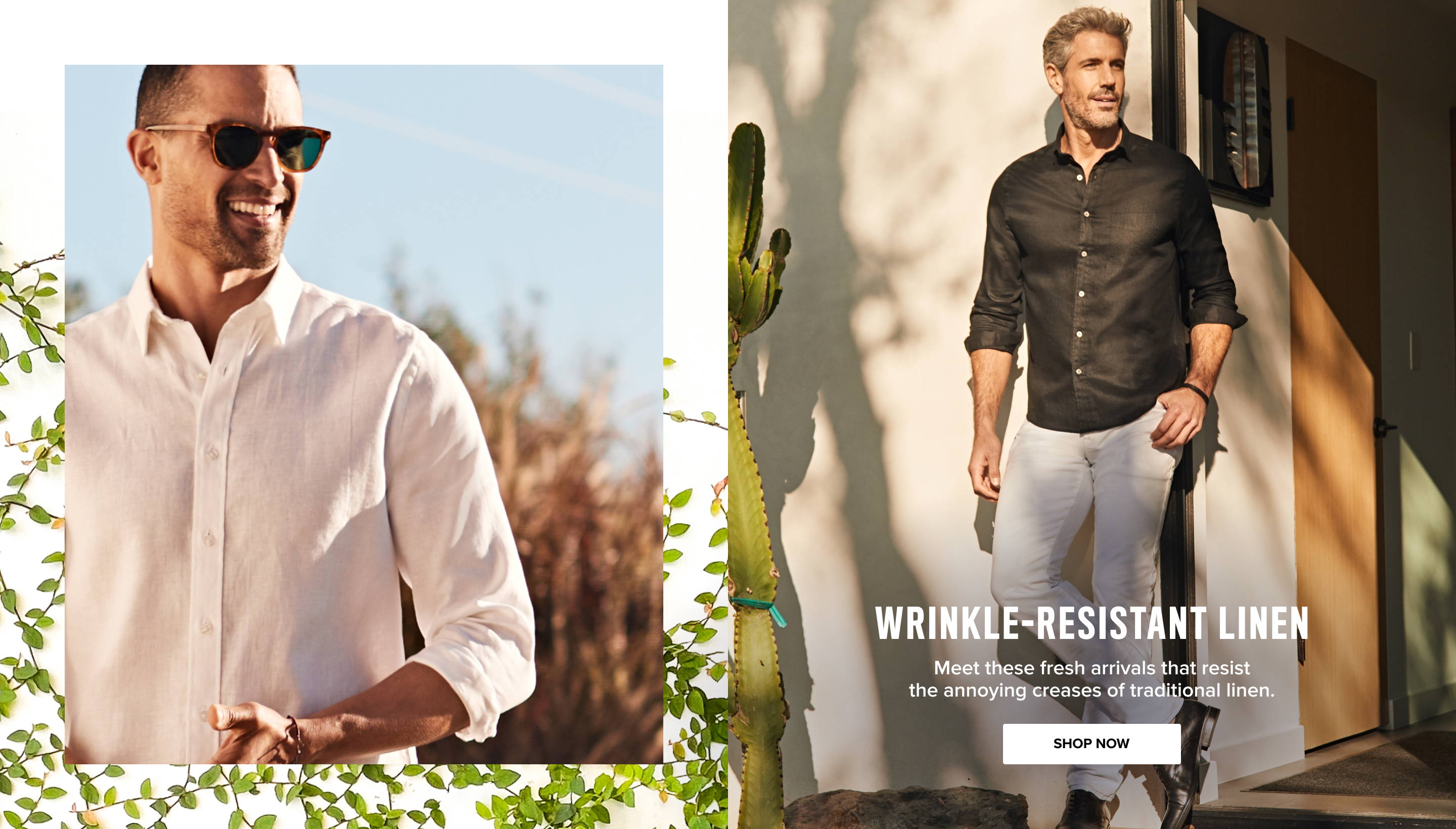 Wrinkle Resistent Linen —Meet these fresh arrivals that resist the annoying creases of traditional linen.