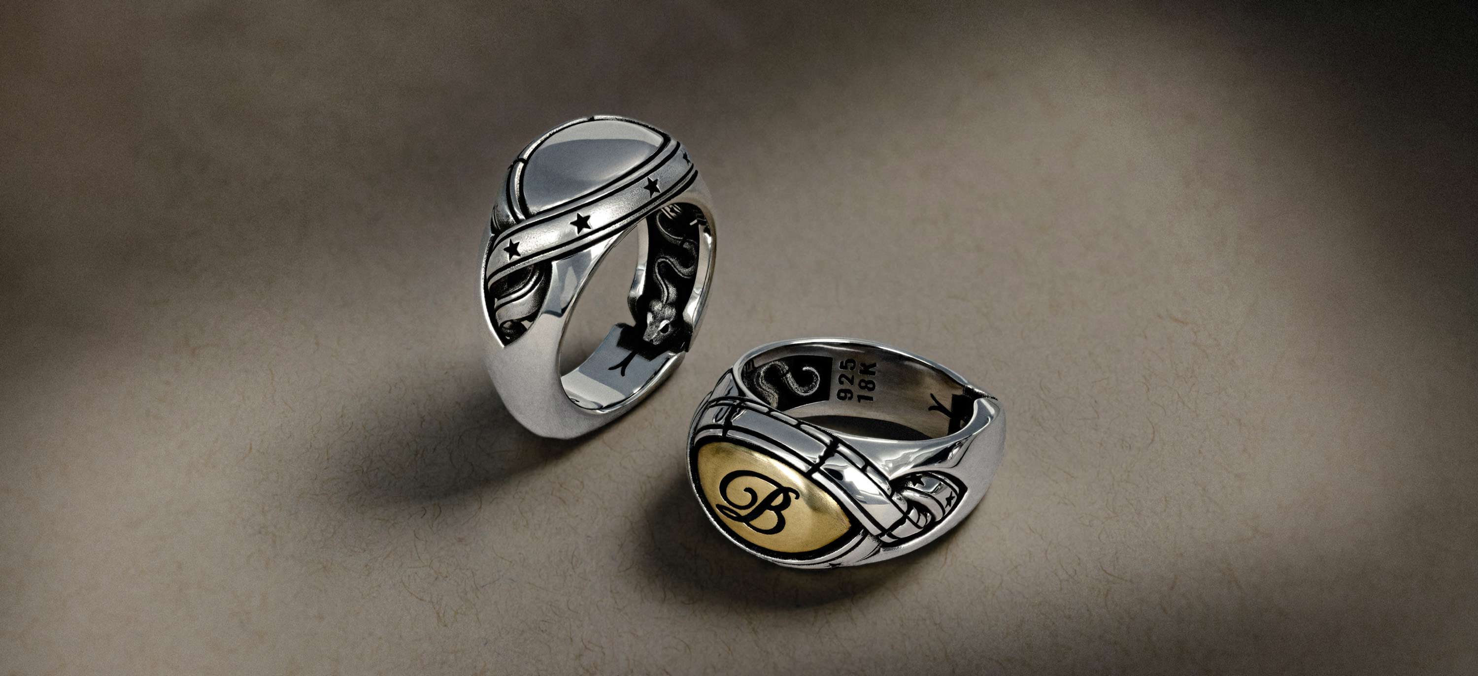 Sons of Liberty Rings in 925 Silver and 925 Silver with 18K Gold