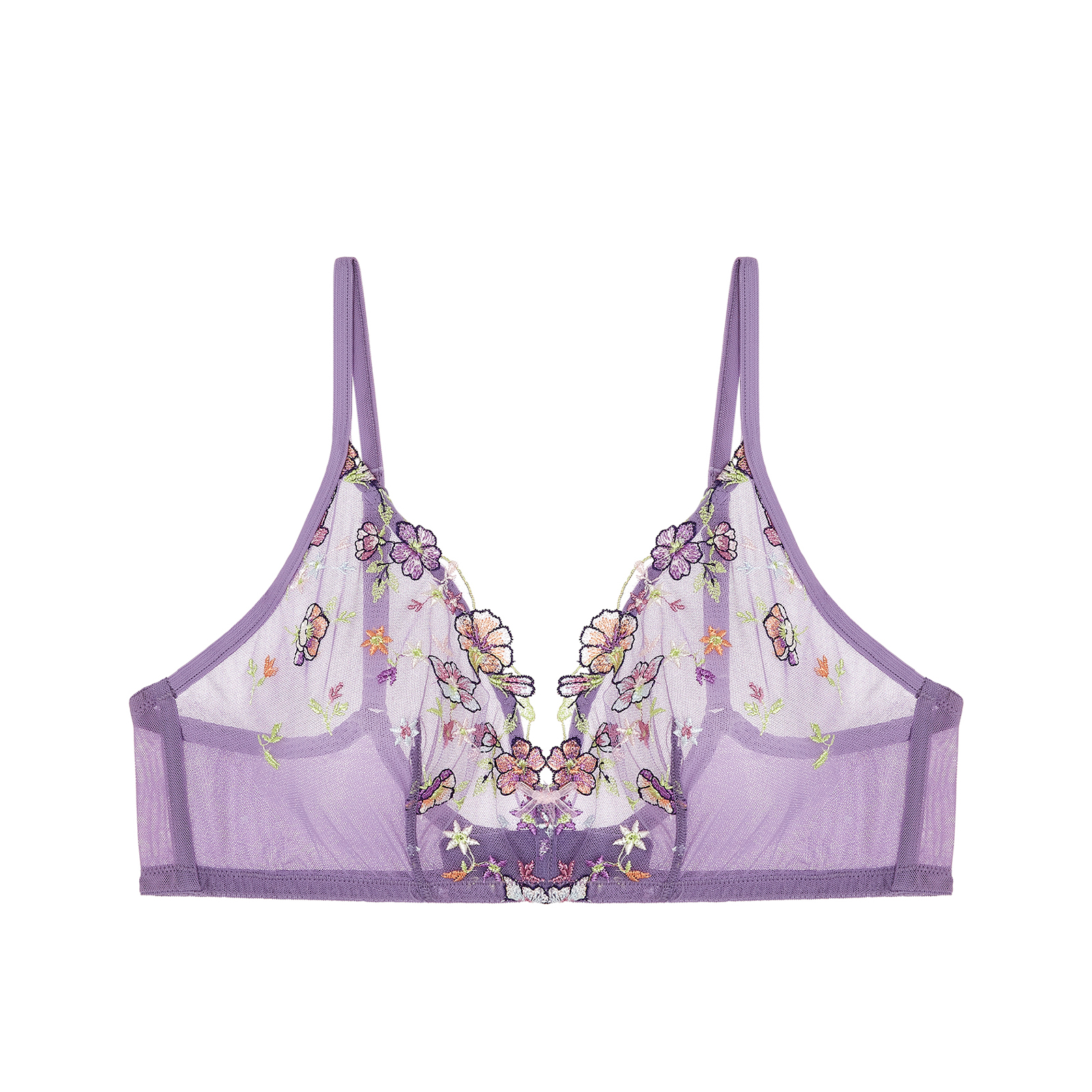ALL LACE CLASSIC UNDERWIRE BRA LAVENDER - Samantha Chang