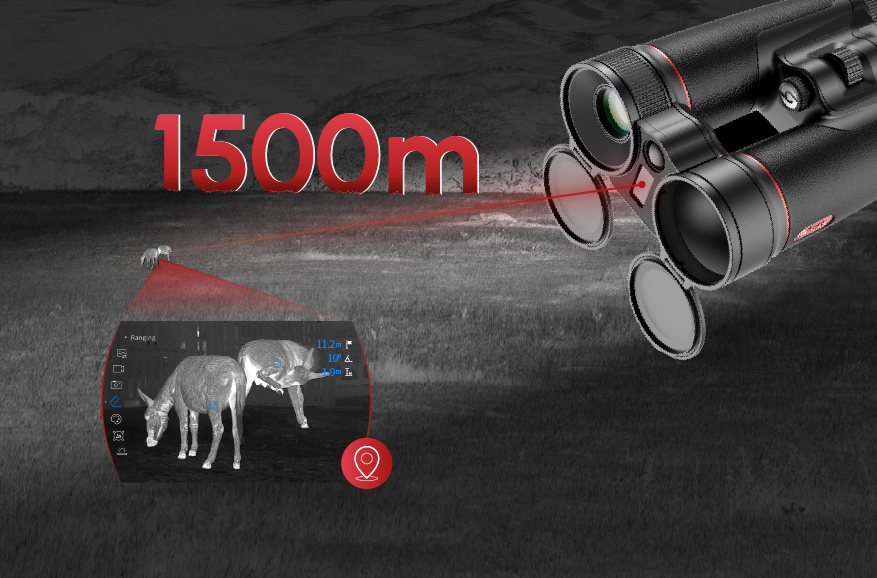 Guide TN650MS built-in 1500 metre laser rangefinder
